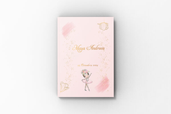 Album de amintiri, Floral-Figurina, Roz,  Layflat 20 x 30 cm