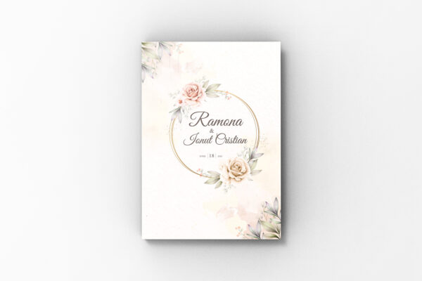 Album de amintiri, Forma Cerc Floral, Multicolor, Layflat 20 x 30 cm