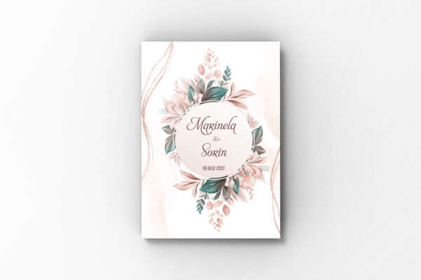 Album de amintiri, Chenar Rotund Floral, Multicolor, Layflat 20 x 30 cm