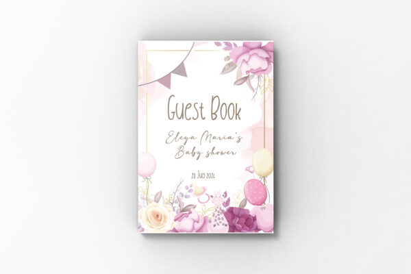 Album de amintiri, Aniversare Floral, Roz,   Layflat 20 x 30 cm